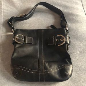 Coach Medium Black Leather Bag